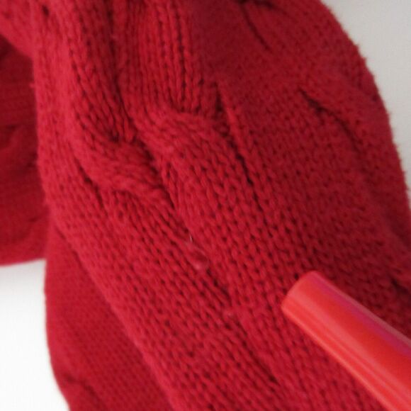 Lauren Ralph‎ Lauren Sweater Tunic Plus 2X Red Cable Knit Timeless Holiday - Picture 8 of 9